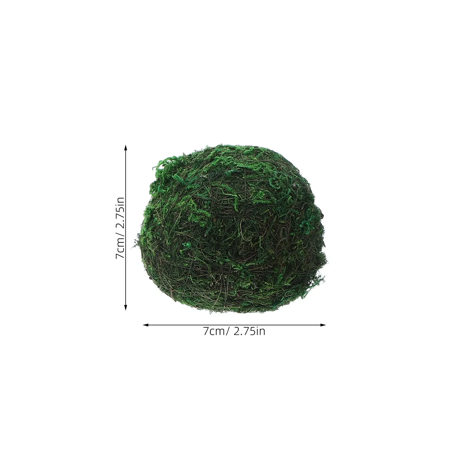 6Pcs Handwoven Decorative Balls Natural Rattan Grass Balls Rustic Style Vase Fillers Bowl Centerpiece Decor 7Cm