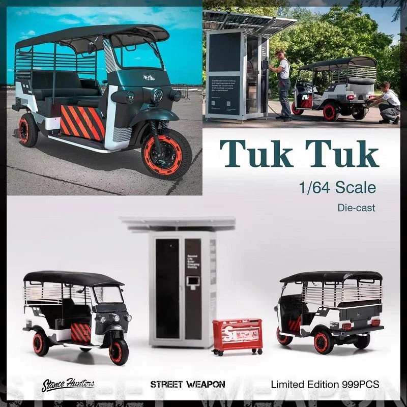 Stance Hunters x Street Weapon 1:64 Tuk Tuk livery w/charging pile  Model Car