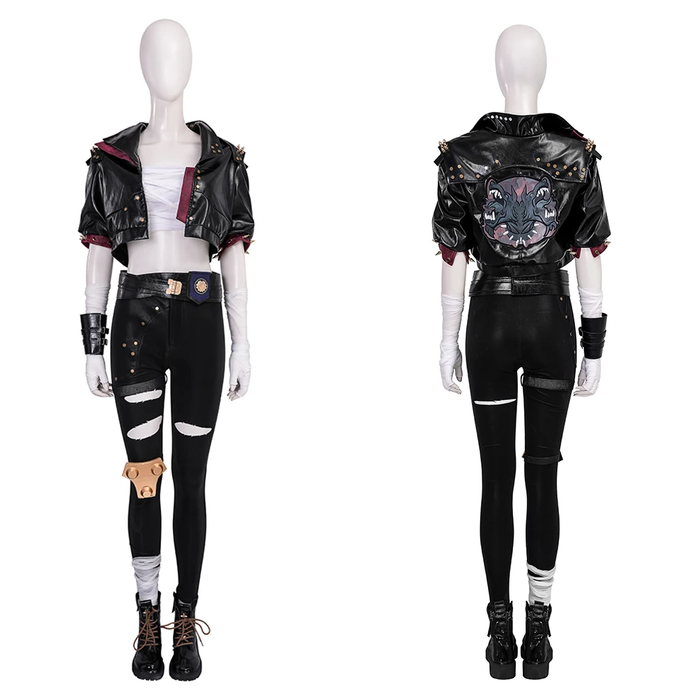 

Vi Arcane Косплей LOL Костюм Игра Arcane Vi Одежда для ролевых игр Кожаный боевой костюм Хэллоуин Карнавальный костюм Костюм на заказ