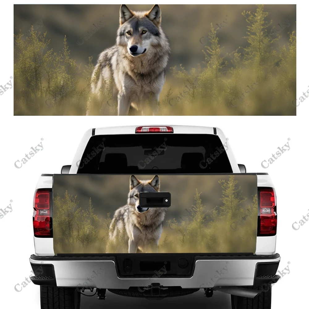 Animal Coyote Wolf Truck Tailgate Wrap Professional Grade Material Universal Fit for Full Size Trucks Weatherproof