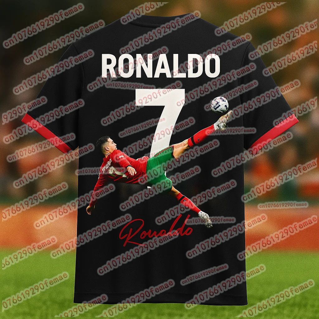 

Latest Cristiano Ronaldo Fashion Football Superstar 3D Printed Fan Commemorative Edition Collection Football Jersey T-shirt