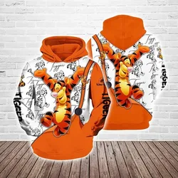 Disney 3D Hoodie Winnie der Pooh Cartoon Herbst Tigger Hoodie Unisex Männer Frauen 3d überall drucken Hoodie Cosplay Herren bekleidung