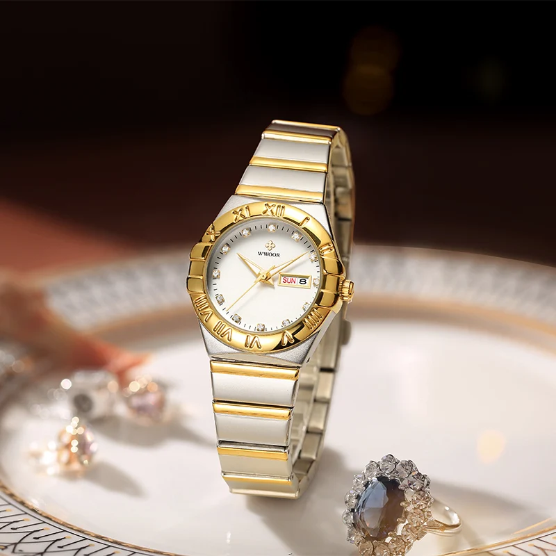 

WWOOR New Elegant Watch For Women Diamonds Female Clock Luxury Brand Small Watch Dress Ladies Quartz Wristwatch Relogio Feminino