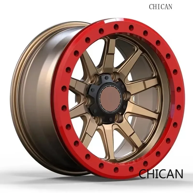 

【2026】CHICAN Truck Beadlock Forged Wheels 6x139.7 4x100 17-19 Inch 6061-T6 Aluminum Rims