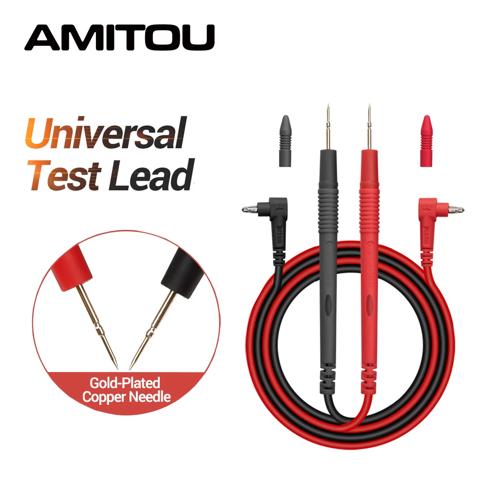 AMITOU PT1002 Universal Probe  Soft Wire Pen Cable 10A1000V Needle For Eletric Tool Test Lead for Digital Profession Multimeter