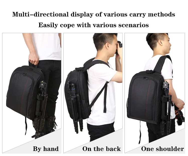 Digitalkamera-Rucksack, Outdoor-Kameratasche mit großem Fassungsvermögen, Laptop-Rucksack, multifunktionaler praktischer Rucksack – Detail 8