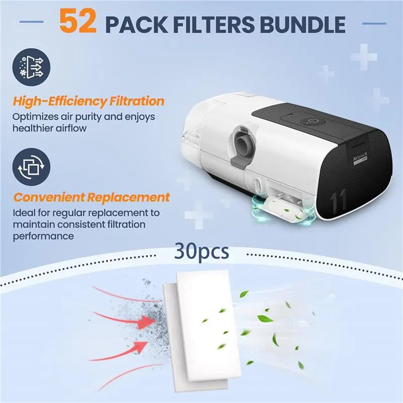 

Climate Line Air Hose & Water Chamber for AirSense 11 / AirCurve 11 - 30pcs CPAP Filters Included