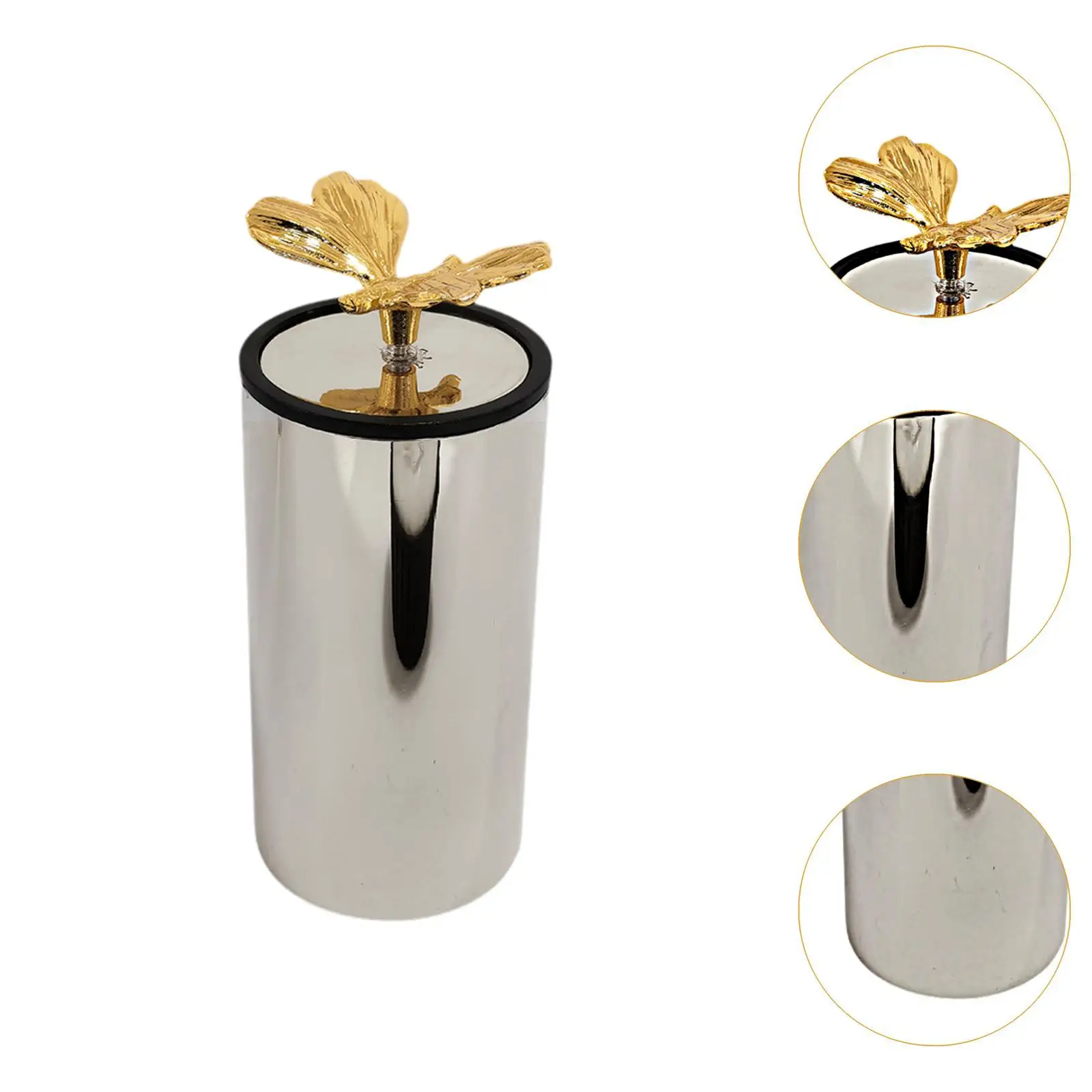 Stainless Steel Toothpick Holder Automatic Dispenser Box Portable Animal Statue Decor for Home Kitchen Table