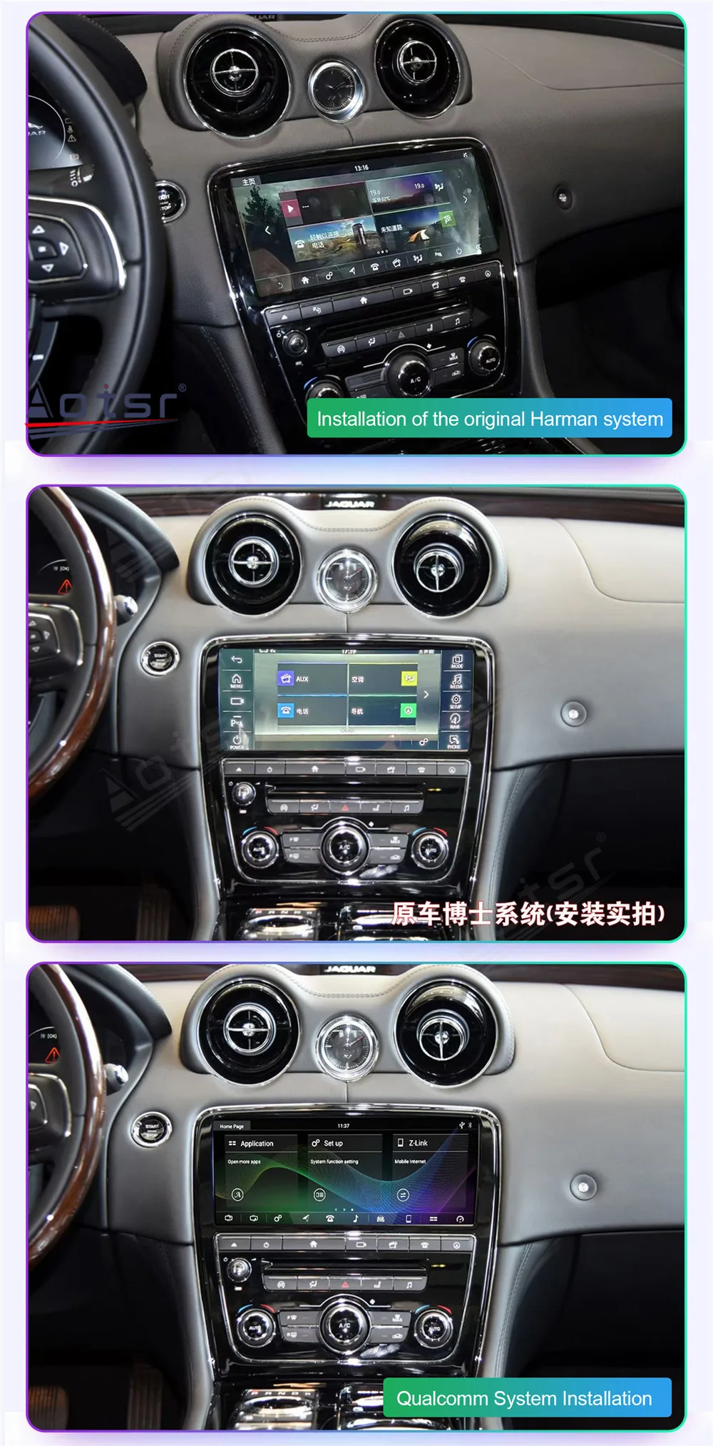 재규어 XJ XJL 2010 -2018 용 안드로이드 자동차 라디오, 테슬라 스크린, 멀티미디어 플레이어, 카플레이, 자동 8G + 256G GPS