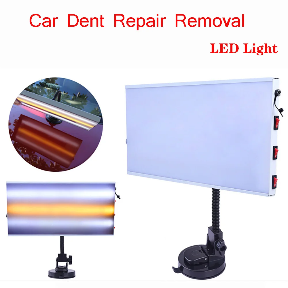 

PDR Dent Reflector LED Lamp Line Dent Detector Use Paintless 3 Strips Lamp Hail Tool Auto Dent Repair Removal PDR LED Light USB