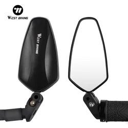 WEST BIKING 1 PC Safety Bike Rear View Mirror Wide Angle MTB Handlebar Mirrors 360°Adjustable Lens Cycling Accessories