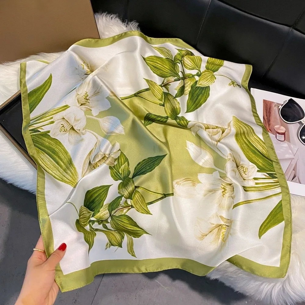 

Высококачественный женский модный платок 70x70 см с цветочным узором и принтом пейсли, квадратный хиджаб, повязка на голову, декоративный шелковый шарф из полиэстера