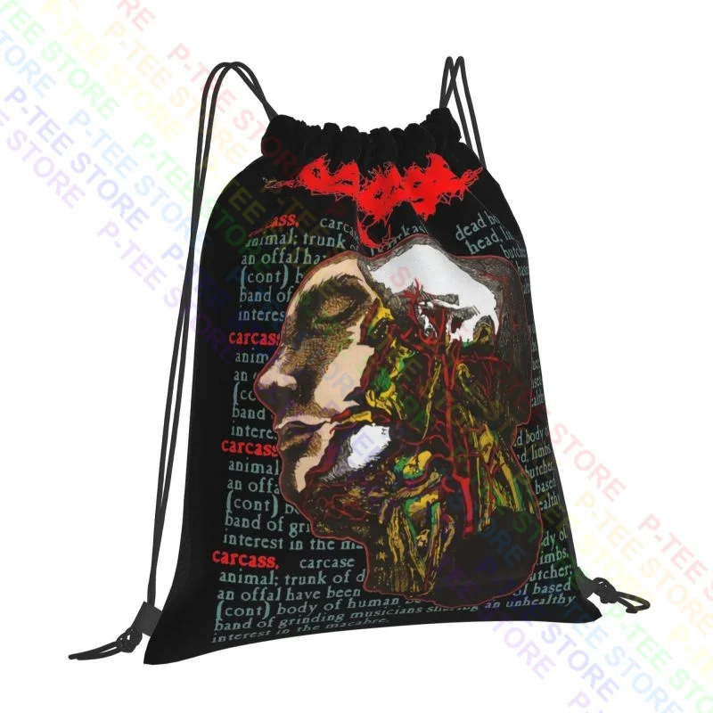 Carcass Shirt Anatomical Head Drawstring Bags Gym Bag Cute Creative Gymnast Bag Outdoor Running