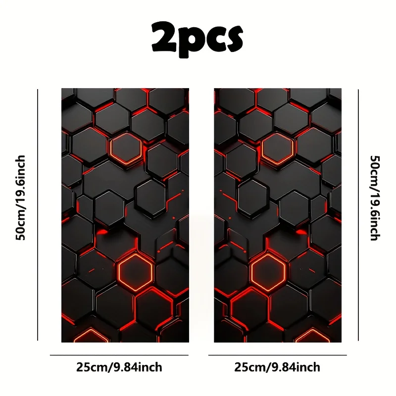 2 pieces of technology pattern car stickers: 2-piece set - waterproof, scratch resistant, suitable for all car models-