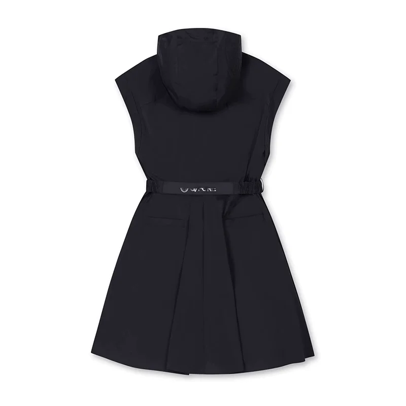 Spring And Summer Golf Clothing, Women's Hooded Zipper Slimming Fashionable Trendy Golf Dress