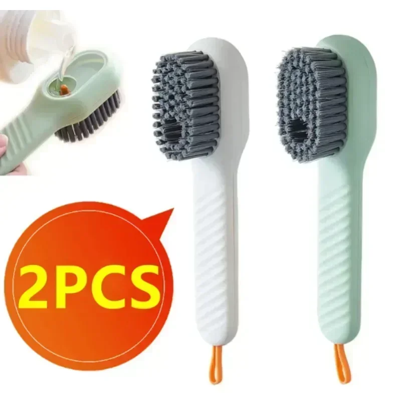 

Multifunction Cleaning Shoe Brush Soft Automatic Liquid Shoe Brush Long Handle Clothes Brushes Soap Brush with Hook Clean Tool