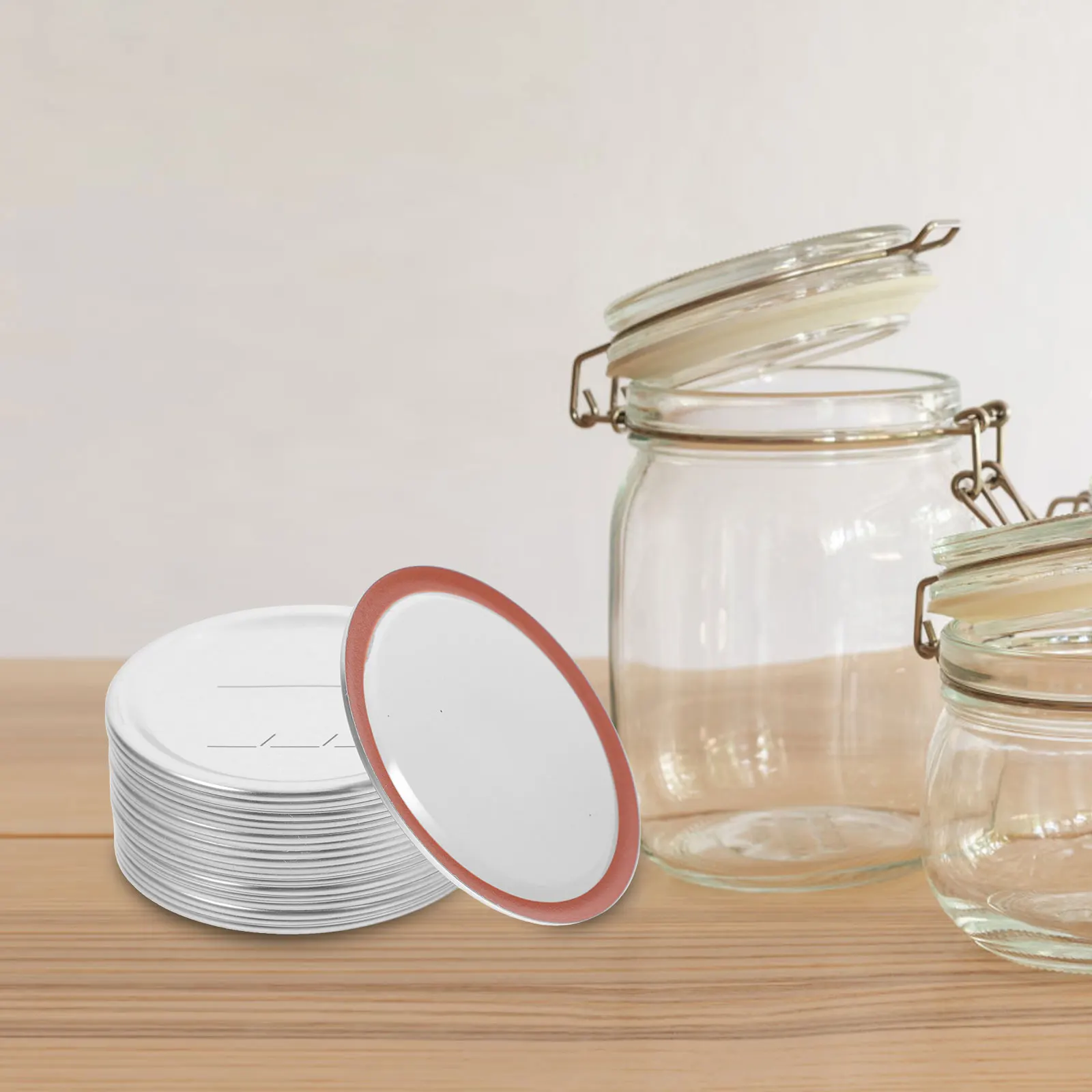

20pcs Thick Tinplate Jar Lids Silver For Mason Jars Can Lids Discs Storage Sealing Caps Corrosion Resistant High