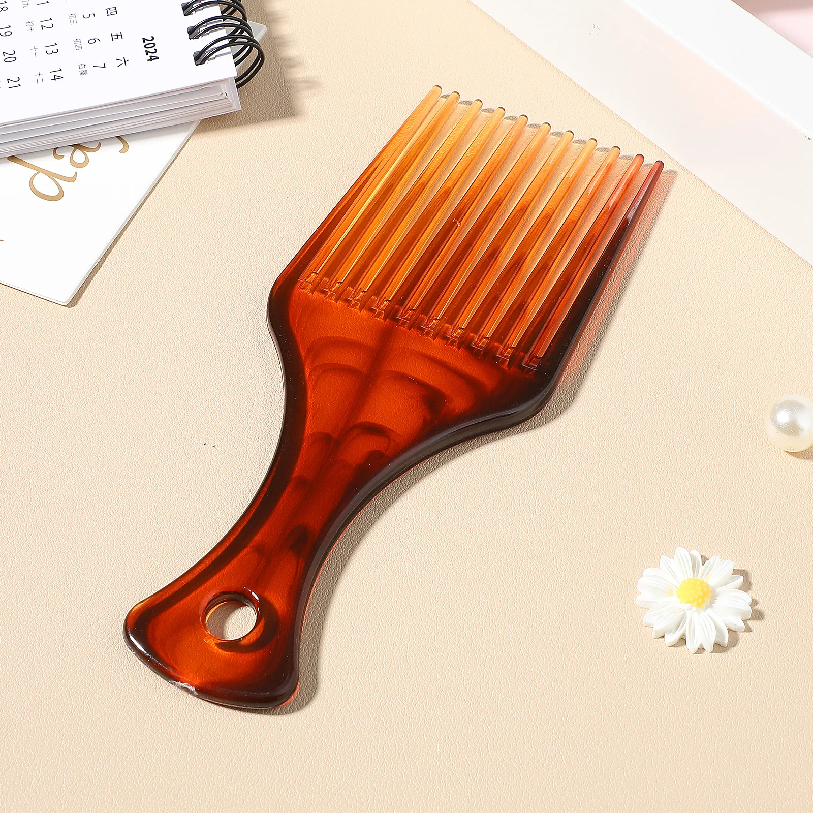 

Hair Pick Comb For Curly Thick Medium To Long Hair No Frizz Volume Lift Ergonomic Design Easy Glide Washable