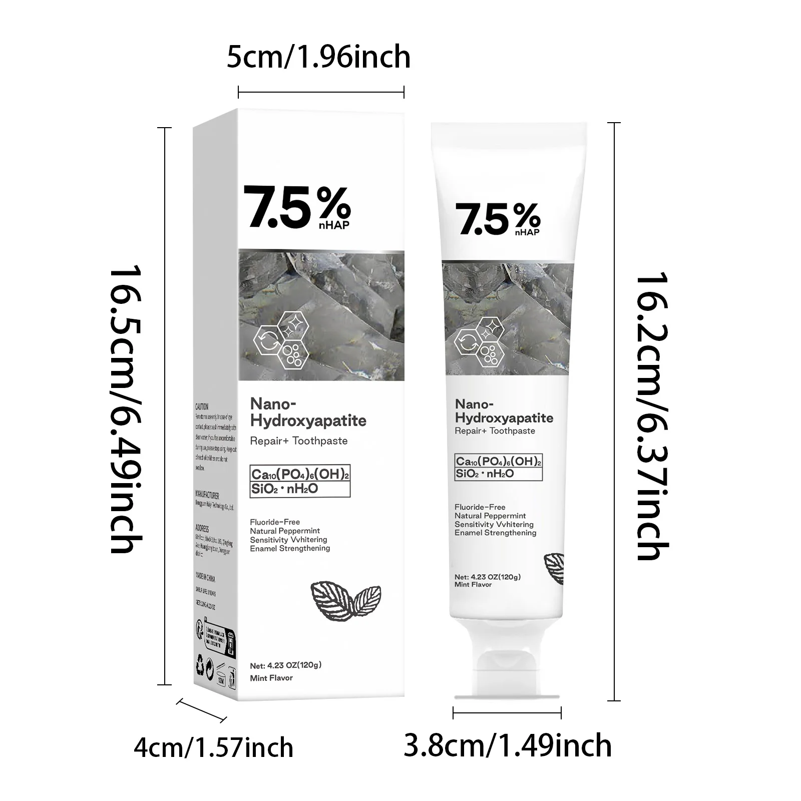 120g Nano Hydroxyapatite Toothpaste Remover Coffee/Tea Stain Improve Bad Breath Prevent Caries Fresh Breath Teeth Dental Care