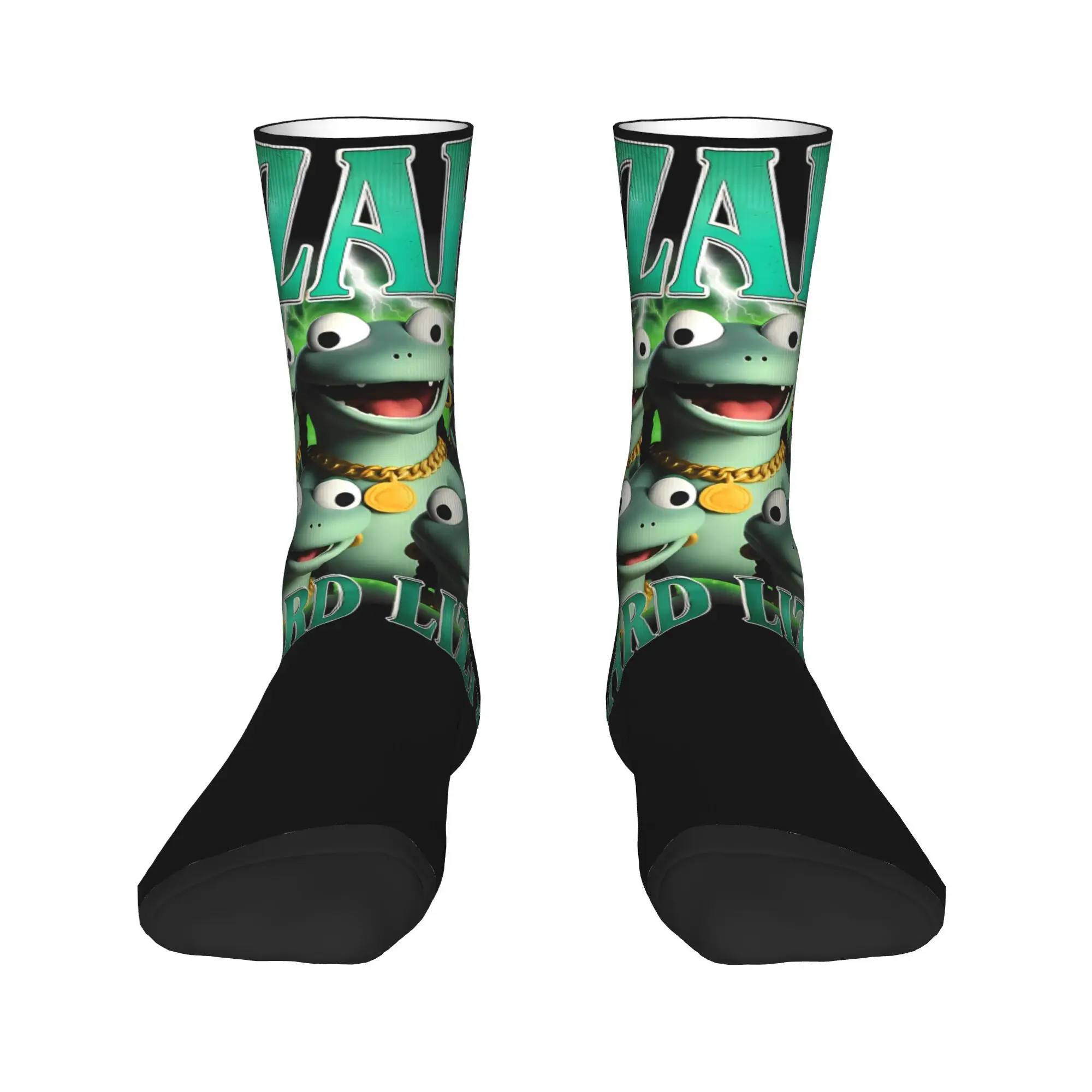 مضحك الكرتون سحلية ميمي جوارب خمر الجوارب الرجال متوسطة جوارب ناعمة الربيع الرياضة في الهواء الطلق الرسم المضادة للانزلاق الجوارب عيد ميلاد