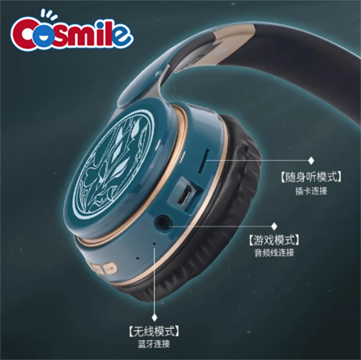 Genshin Impact Peripheral Bluetooth Headset Xiao Klee Hutao Zhongli Anime Game Figures Voice Prompt Over-Ear Bluetooth Headphone