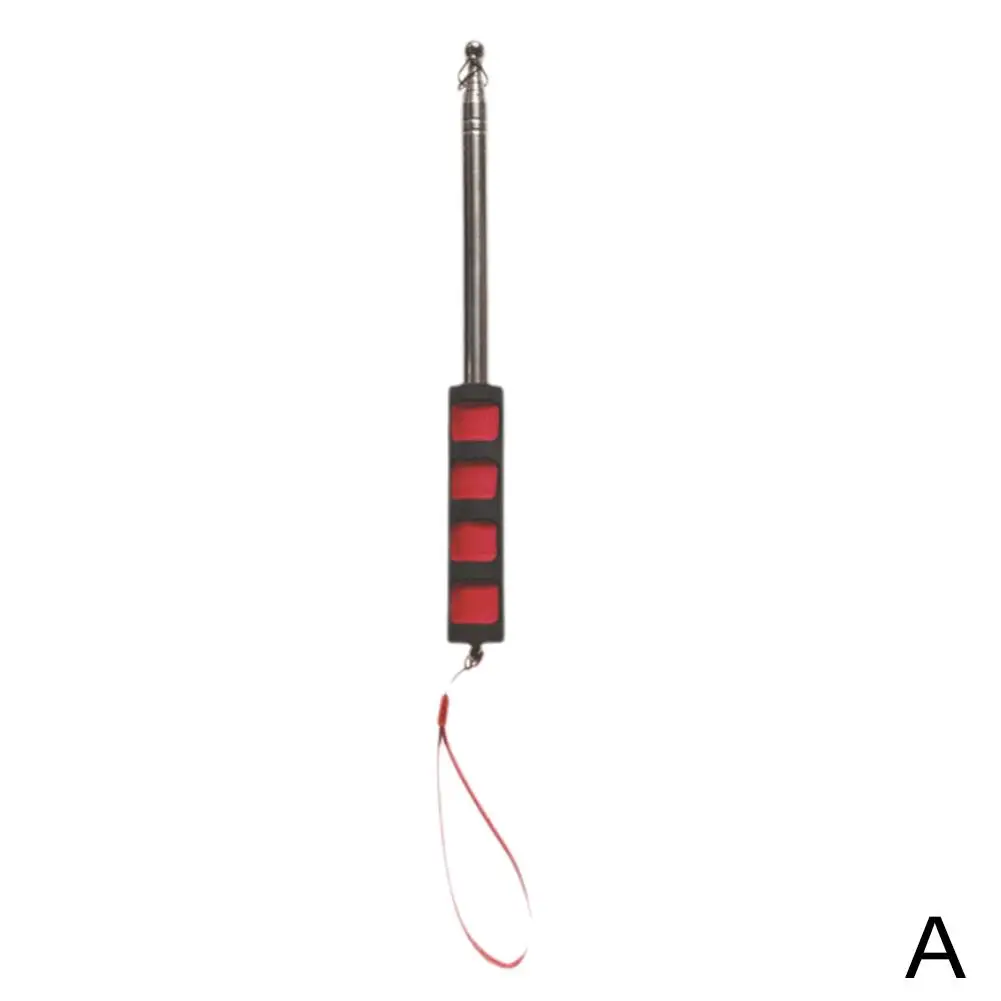 1.6m/5ft Upgrade Telescopic Handheld Flagpole Portable Guide Steel Telescopic Teaching Flagstaff Stick Stainles R1q8