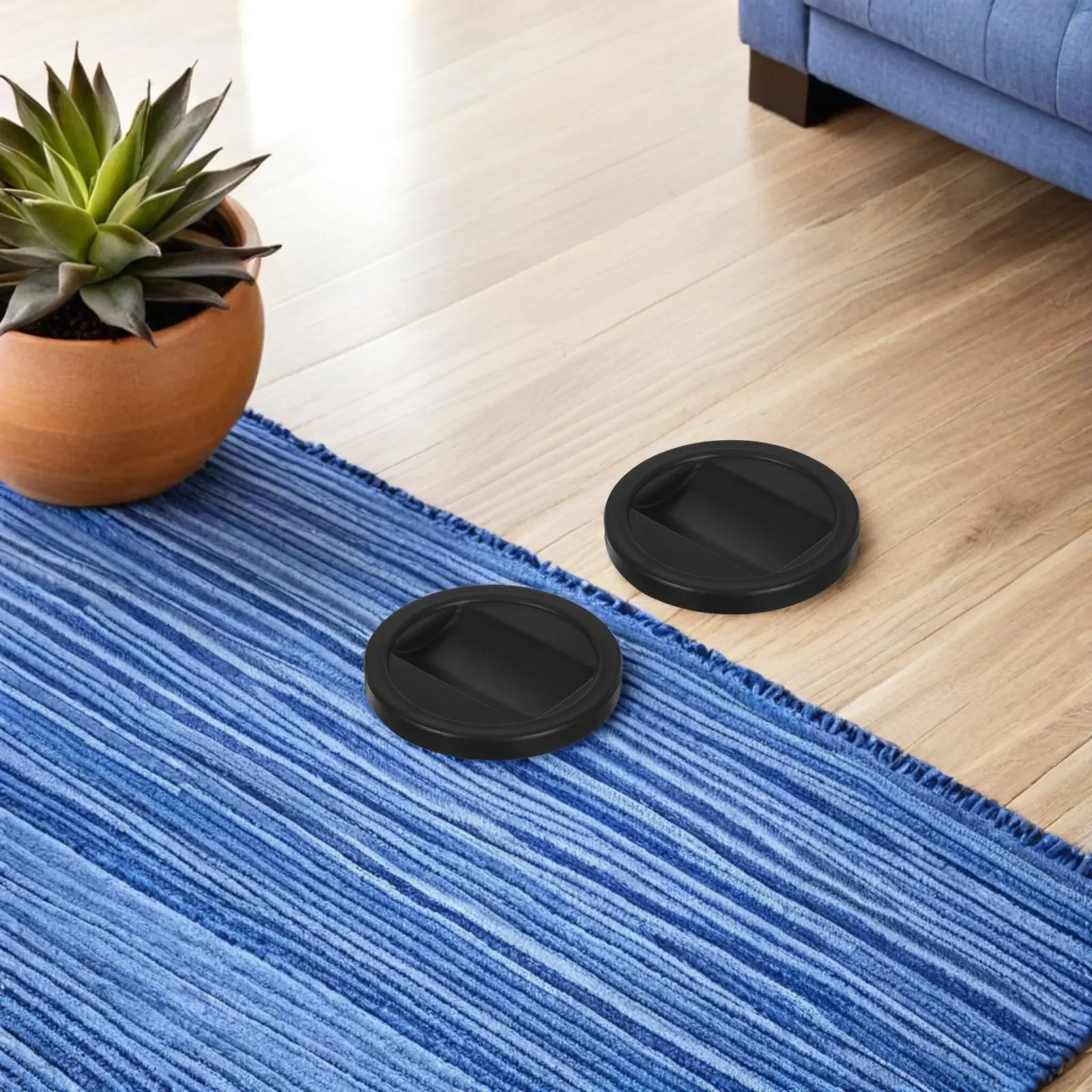 6Pcs Anti-Skid Furniture Pads Black Rubber Feet Furniture Floor Grippers Sofa Bed Chair Wheel Stops Prevent Sliding
