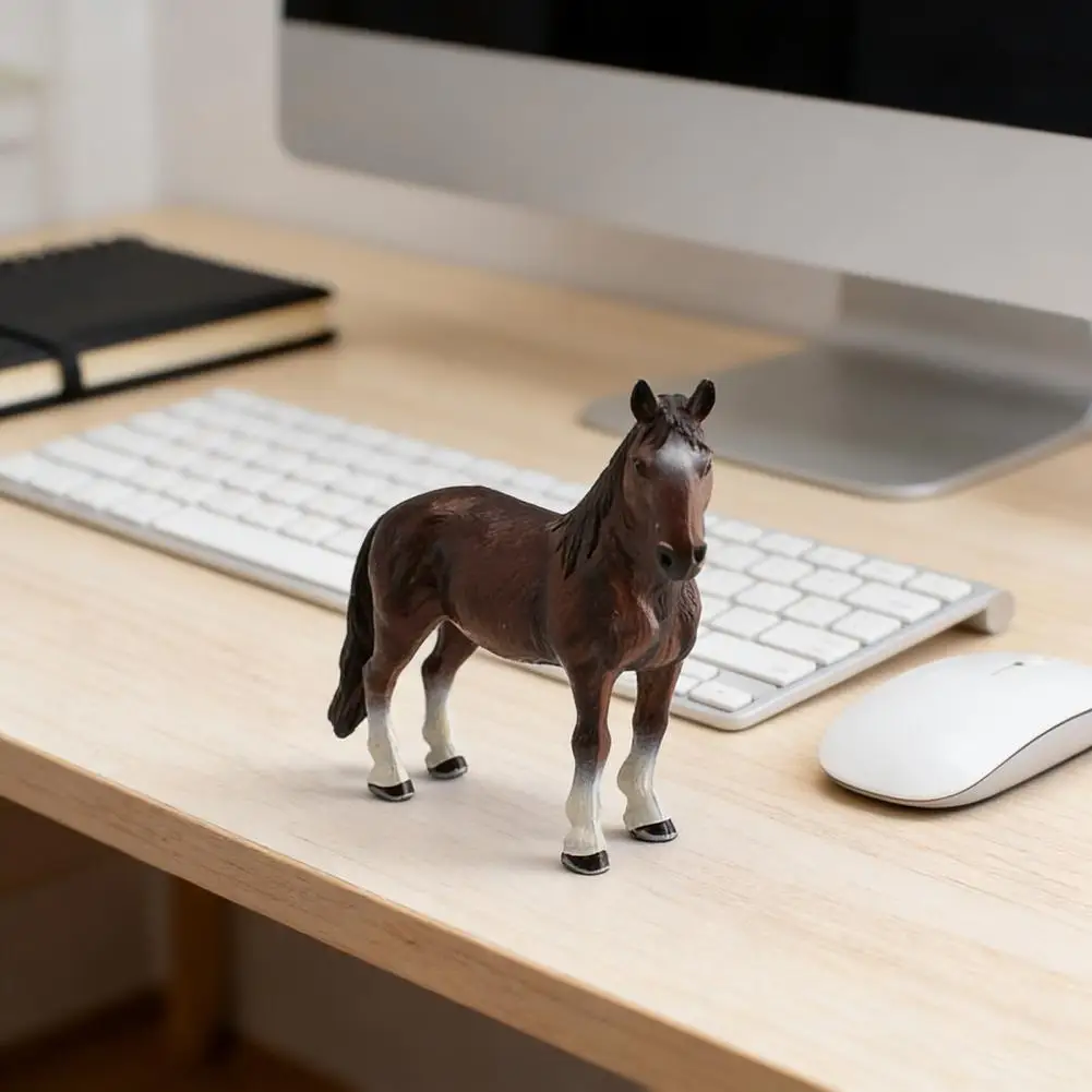 Pvc Horse Model Simulation Horse Ornament Realistic Pvc Horse Figurine Stallion Mare Model Miniature Collectible Toy for Lovers