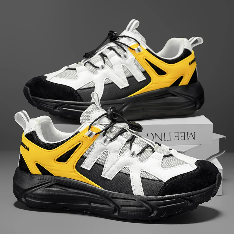 Wide Toe Shoes Men Minimalist Zero Drop Sneakers Breathable Mesh Upper Sports Shoes with Non-Slip Rubber Sole for Walking Gym