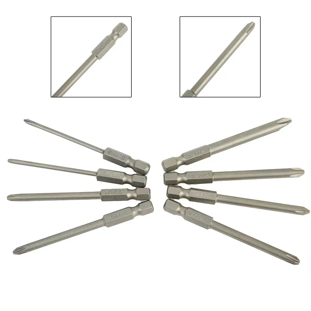 Imagem -04 - Long Magnetic Cross Head Screwdriver Bits Grupo Liga de Aço Chave de Fenda Hexagonal Ferramentas de Reparo Manual 75 mm Pcs