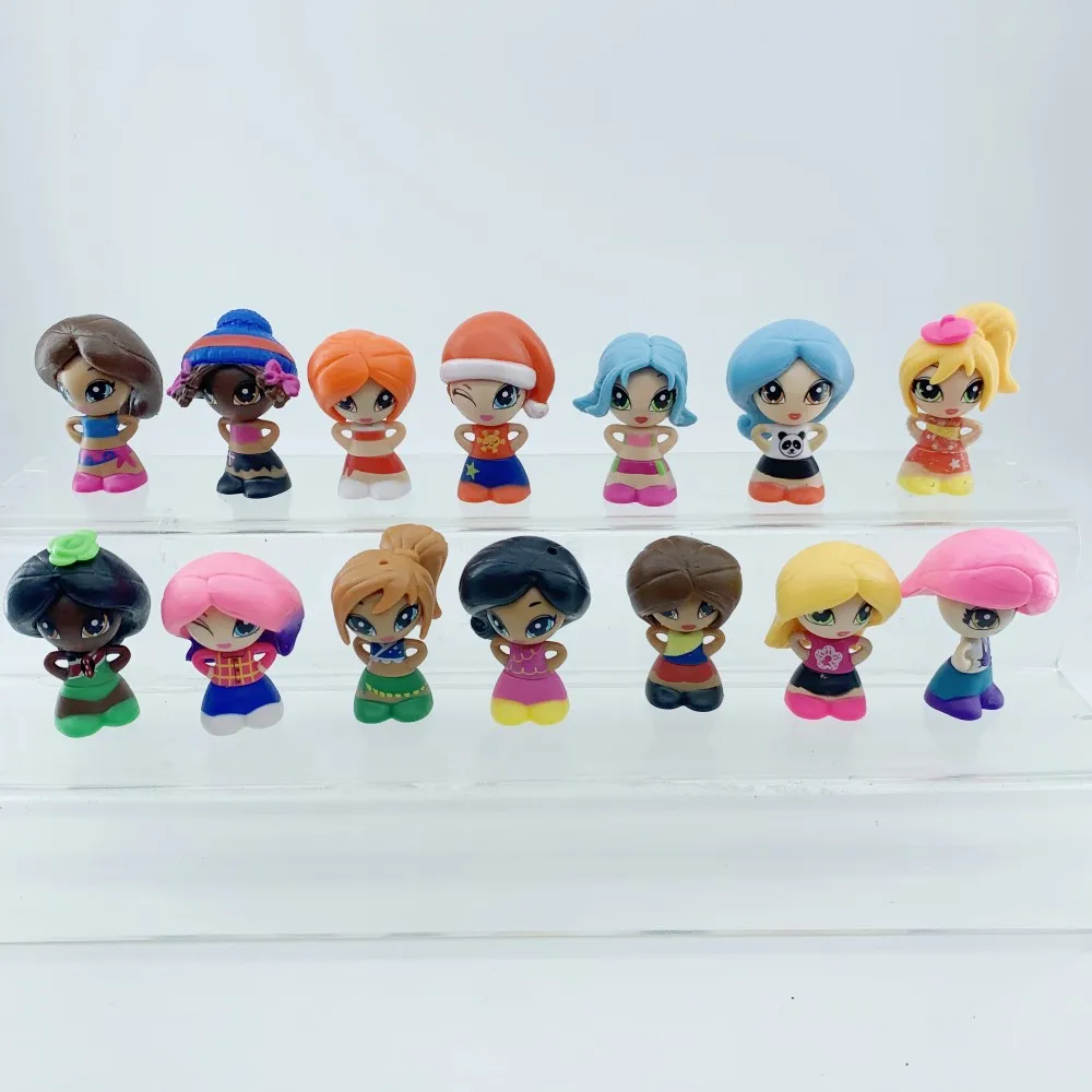 5Pcs Jakks Gift 'ems Figure Toys Gift for Children 4cm Mini Detachable Girls Collect Figuras Dolls Random Send