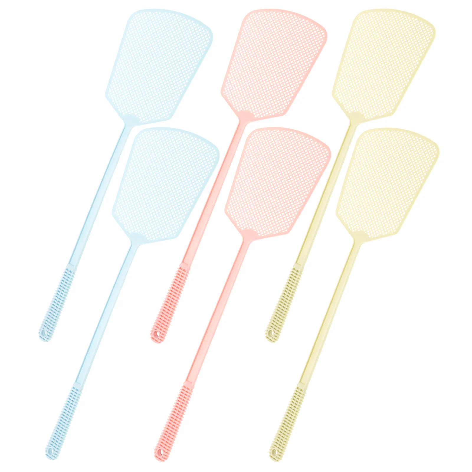 6 قطع منشة الذبابة مع مقبض طويل من البلاستيك الفاخر لأداة الذبابة اليدوية للتحكم في الحشرات في المطبخ المنزلي #6