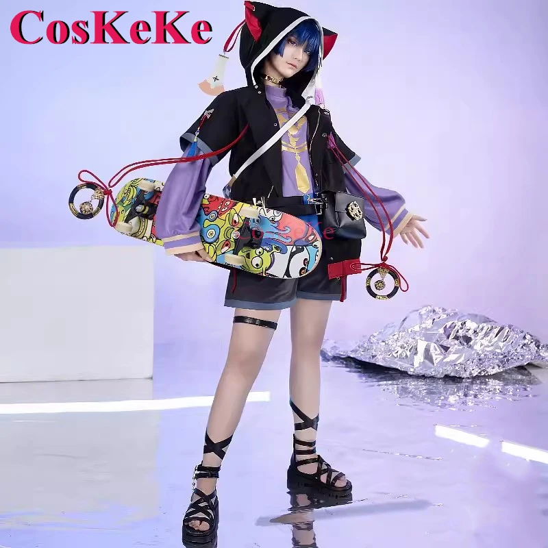 CosKeKe Scaramouche Cosplay Game Genshin Impact Costume Derivative Product Charge Cat Handsome Fashion Daily Outfit S-XL New