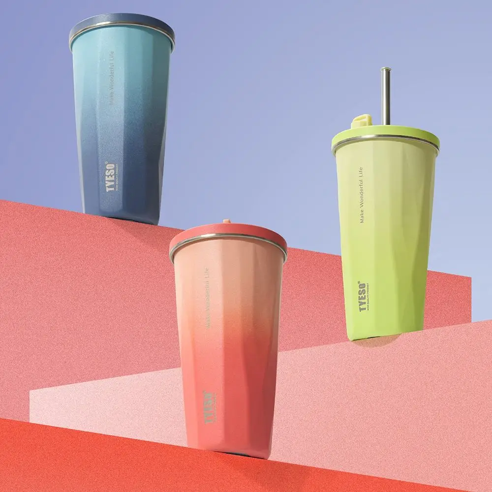 

Drinkware Stainless Steel Thermal Cup Gradient Portable Water Bottle Large Capacity Coffee Cup Travel