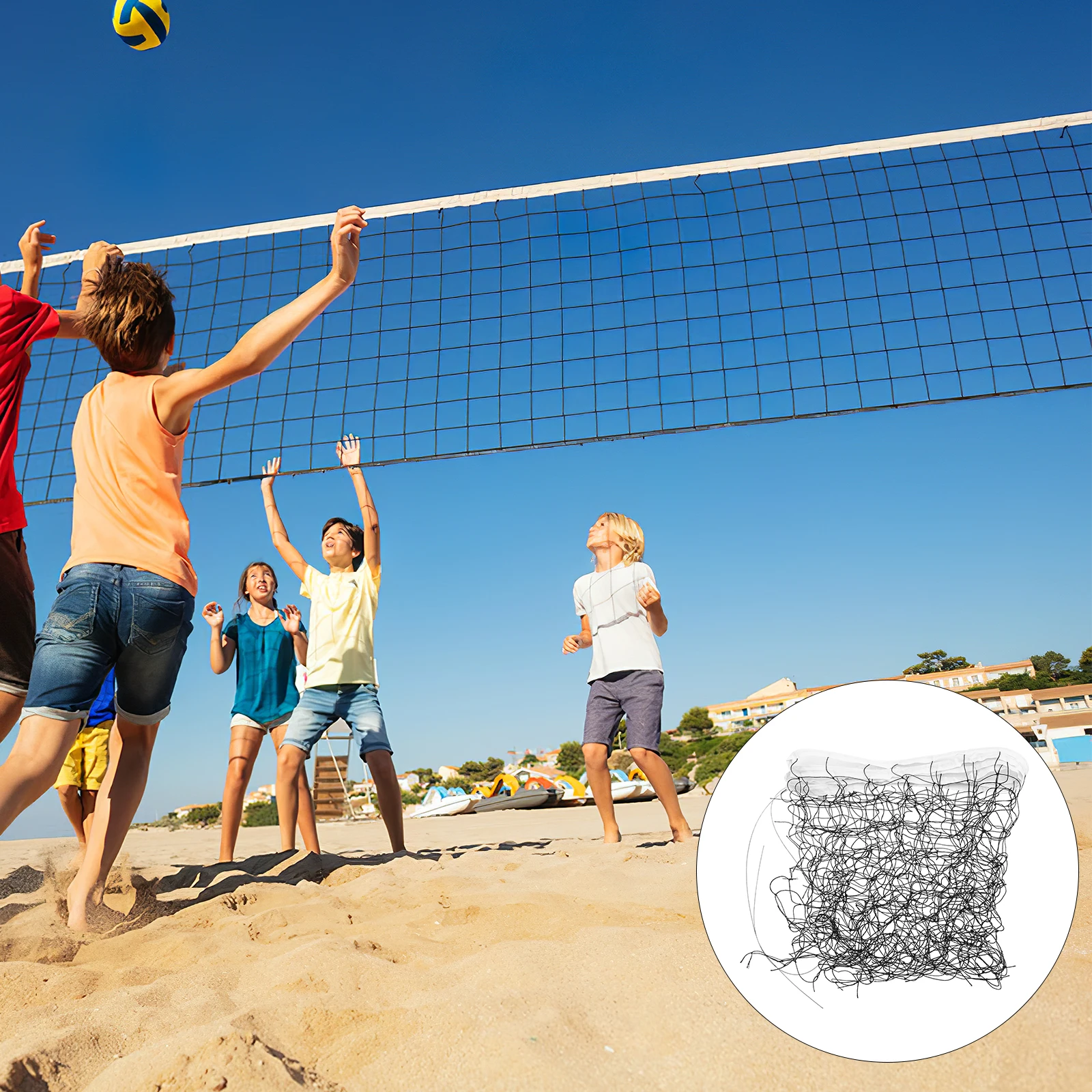 

Durable Braided Volleyball Net Strong Pp Material Weather Resistant For Outdoors Indoors Use With Steel Wire Reinforced Easy