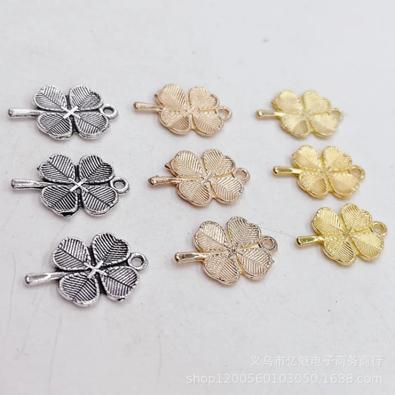 Factory Direct Sales 100Pieces DIY Accessories Set Leaves  Lucky Pendant Necklace Clothing Earring Material