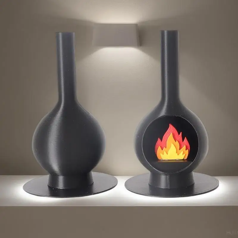 1/12 Miniature Dollhouse Fireplace Chimney for Christmas Display, Dollhouse Decor and Small Landscape Accessory