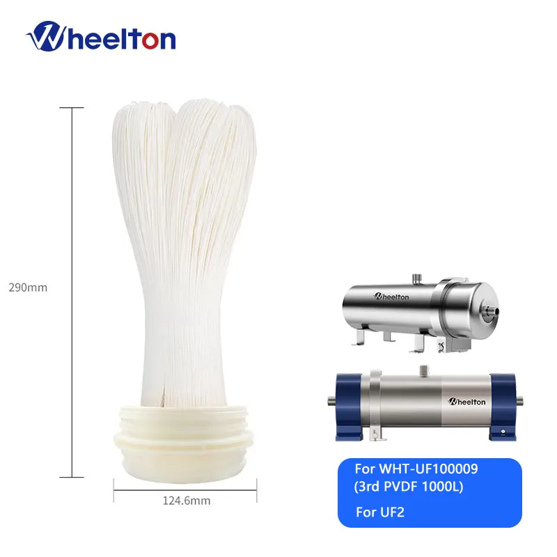 Wheelton Vervanging voor 304 roestvrij staal PVDF Ultrafiltratie-serie Waterfilteraccessoires UF-membraancartridge