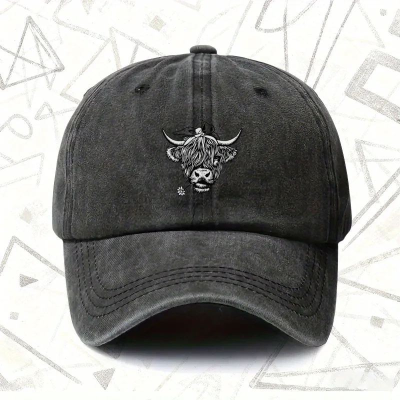 1pc, Retro Washed Hat with 