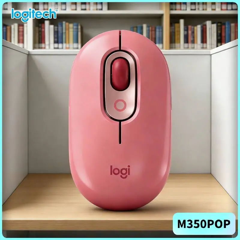 Wireless Logitech   POP Mouse 10m Range Quiet Operation for Smooth Compatibility with All Laptop Brand Models and System Use