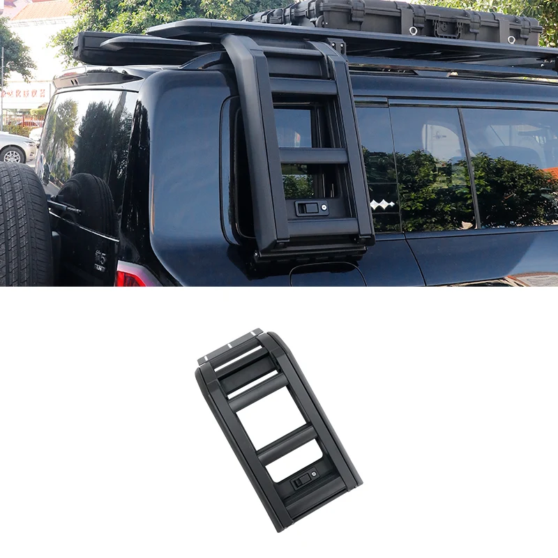 Aluminum Alloy Foldable Side Ladder for Denza B5 BYD Leopard 5 Roof Platform Off-Road Accessories Car Body Modification Parts