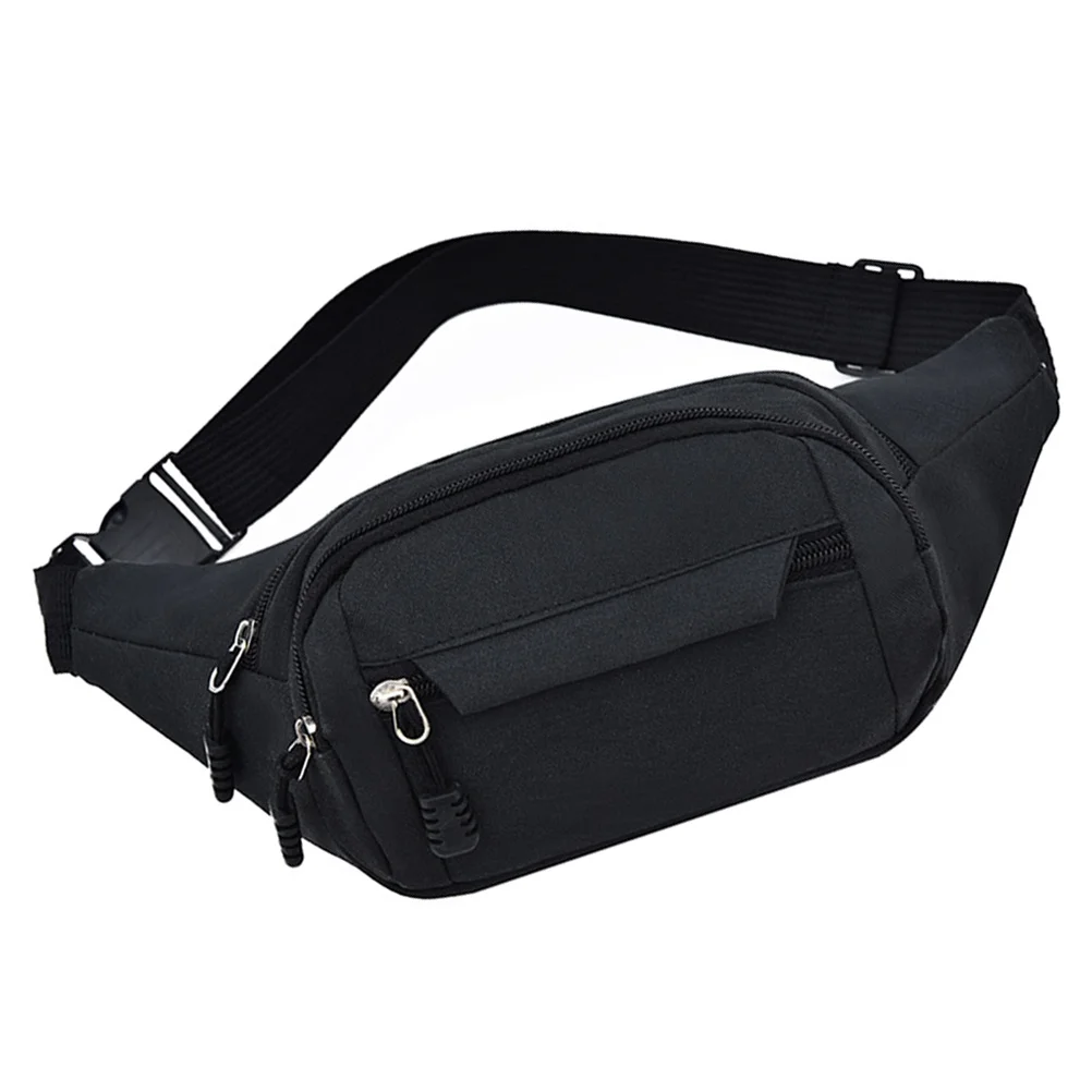 

Premium Material Running Belt Adjustable Stylish Design Large Capacity for Phone Keys Men Black Men Waist Bag Running Belt