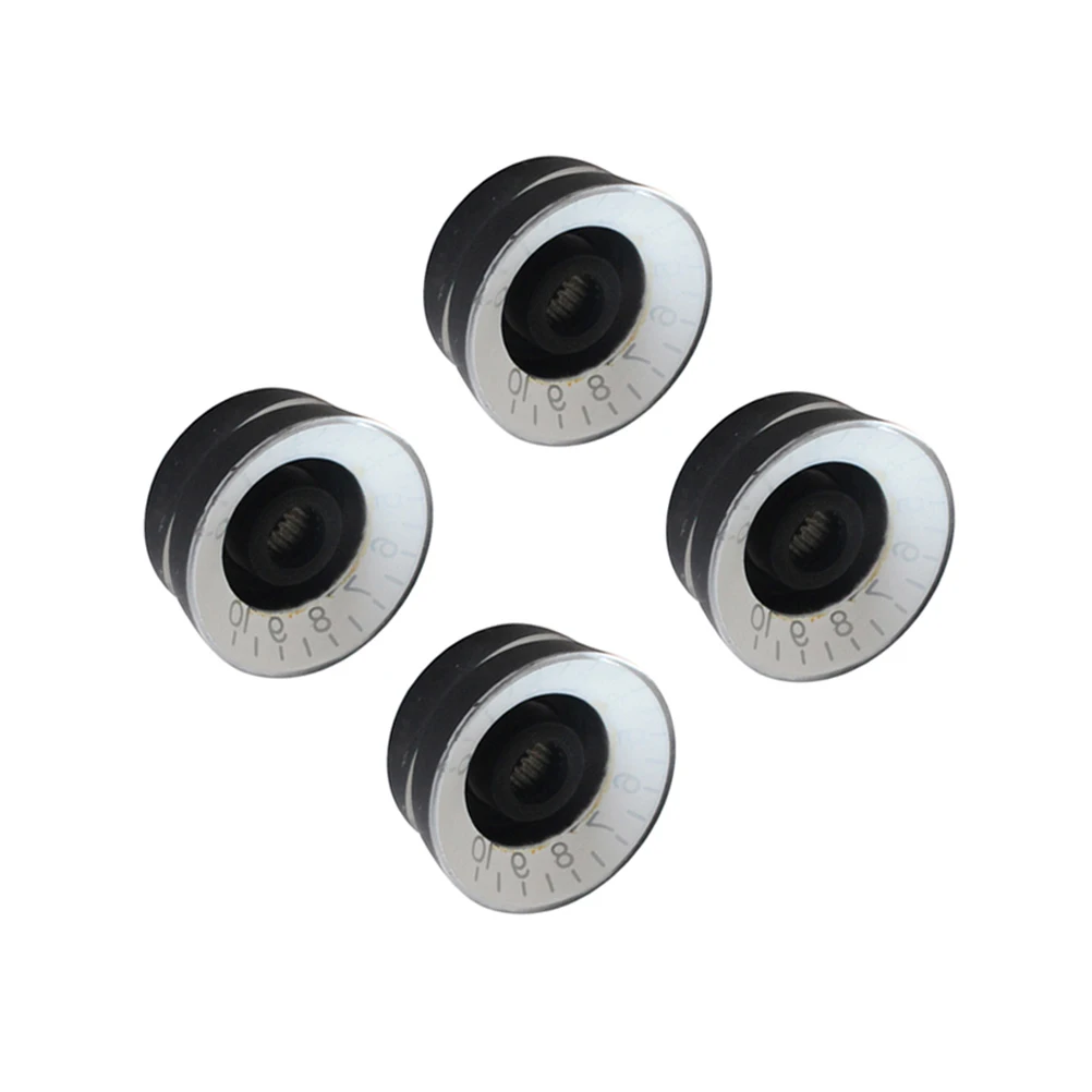 

4 Pcs Large Round Knob Set Guitar Bass Amp Knobs Replacement Control Amplifier for Effect Pedal Effects