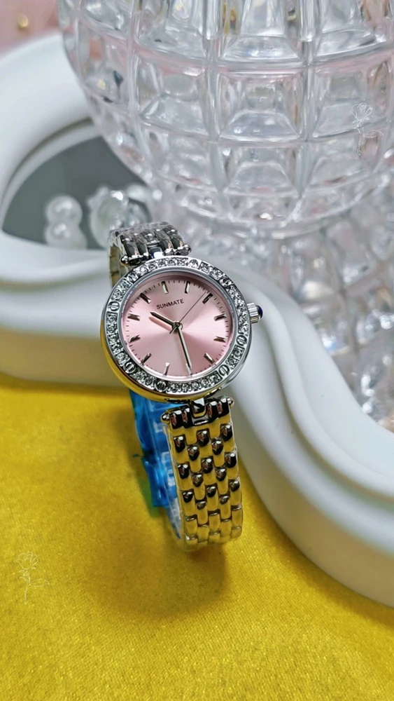 

Бестселлер бренда SUNMATE женские часы из нержавеющей стали с браслетом, роскошные кварцевые часы в подарок, вмещает в бесплатной коробке для часов