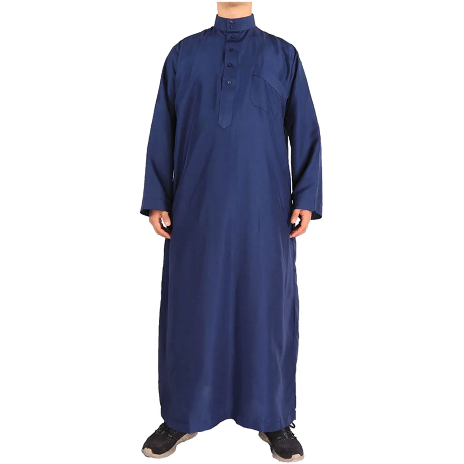 Muslim Men Clothing Islam Robe Fashion Caftan Black Thobe Saudi Arabia Kaftan Abaya Turkey Dubai Luxury Pakistan Moroccan Robe