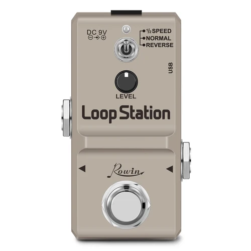 Imagen 2 del producto Rowin LN-332S Loop Station 48K Looper Pedal Overdubs ilimitados 10 minutos de bucle, 1/2 tiempo y Pedal inverso True Bypass