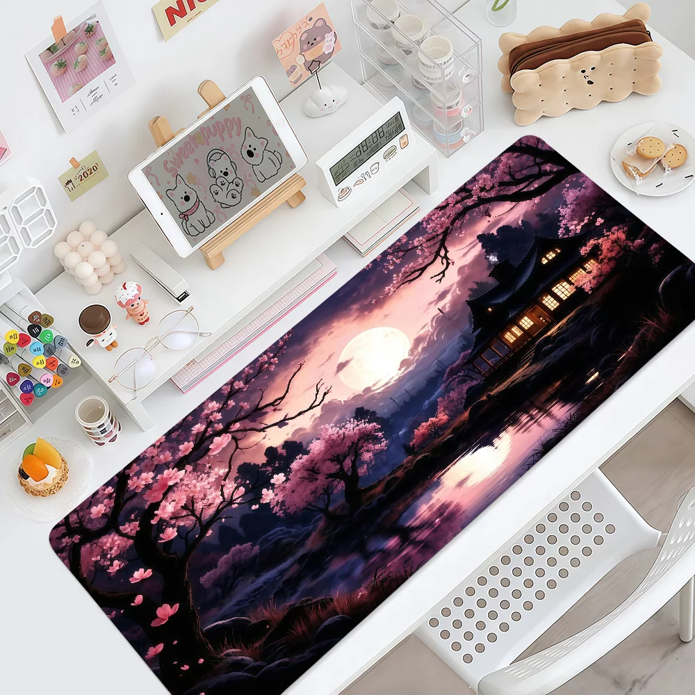 Mouse Pad Non-slip Cool Lockedge Office Moonlight Student Gaming Thickened Large Writing Cushion Night MousePad