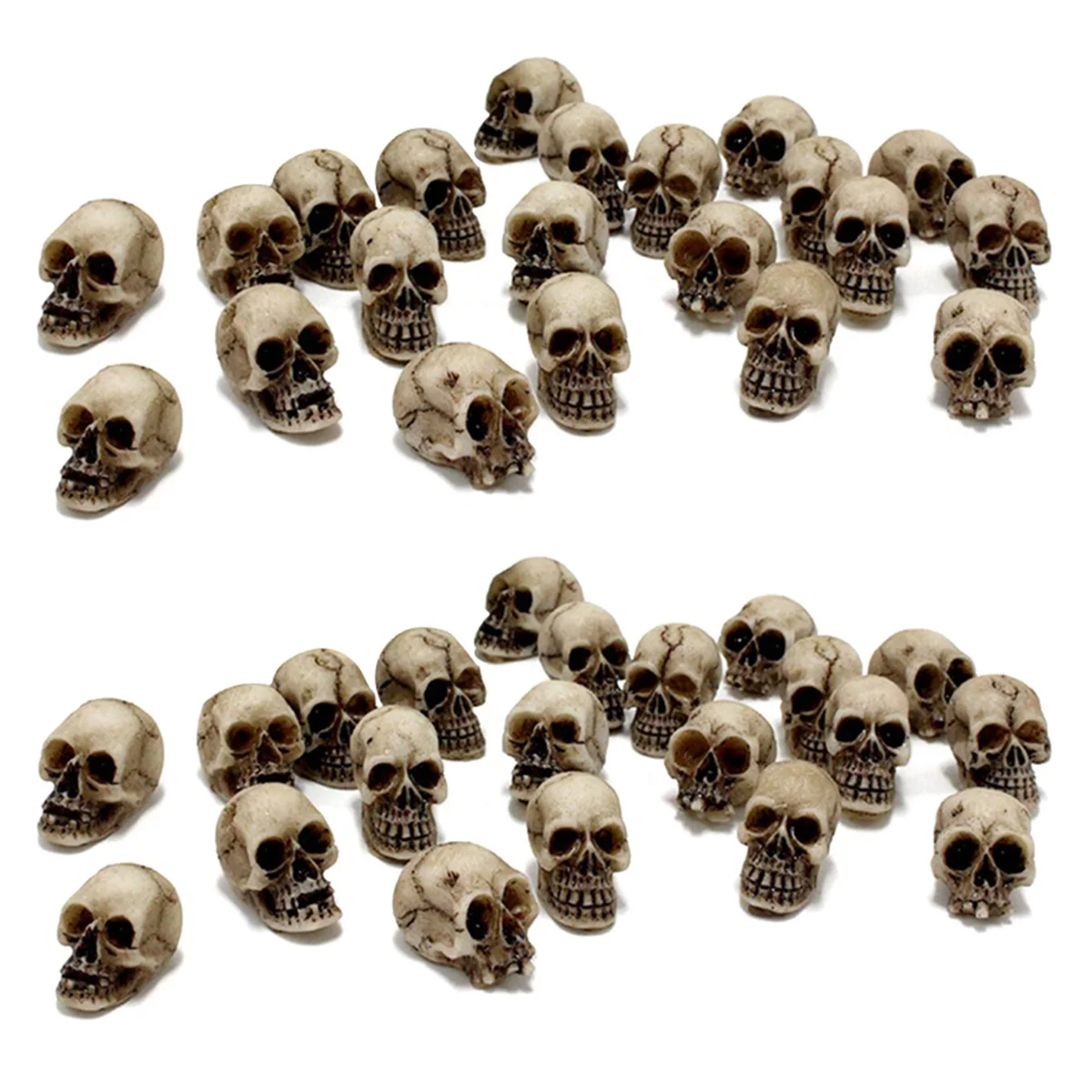 40Pcs Czaszki Ludzkie Czaszki Realistyczne Szkieletowe Czaszki na Halloween Dekoracja Stołu