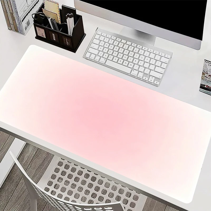 Office Mouse Pad kawaii Computer Mousepad Laptop Extended Desk Mat Game Keyboard Pad White Pink Gradient MousePad For Best Gift