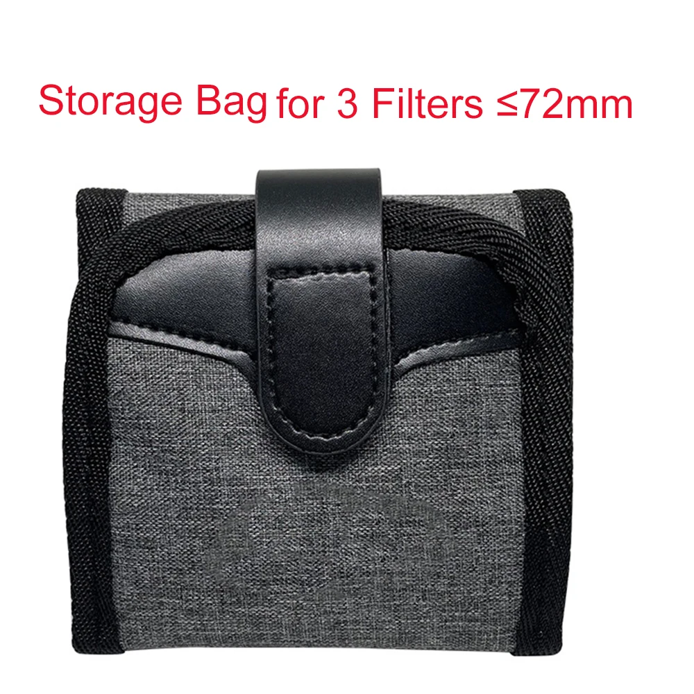 Filter Storage Bag Waterproof Shockproof UV CPL ND Len Filter Organizer Pouch for 3 Filters Diameter Less than 72mm Camera Part